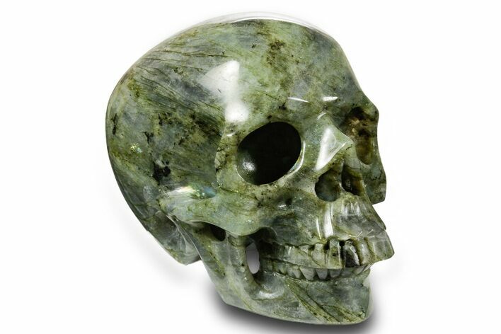 Realistic, Shimmering Labradorite Skull - Madagascar #378606